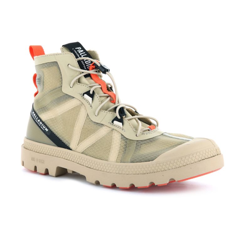 Baskets Palladium Travel Lite+ Adventure High Tops Homme Vert Olive | FR UJS198Z